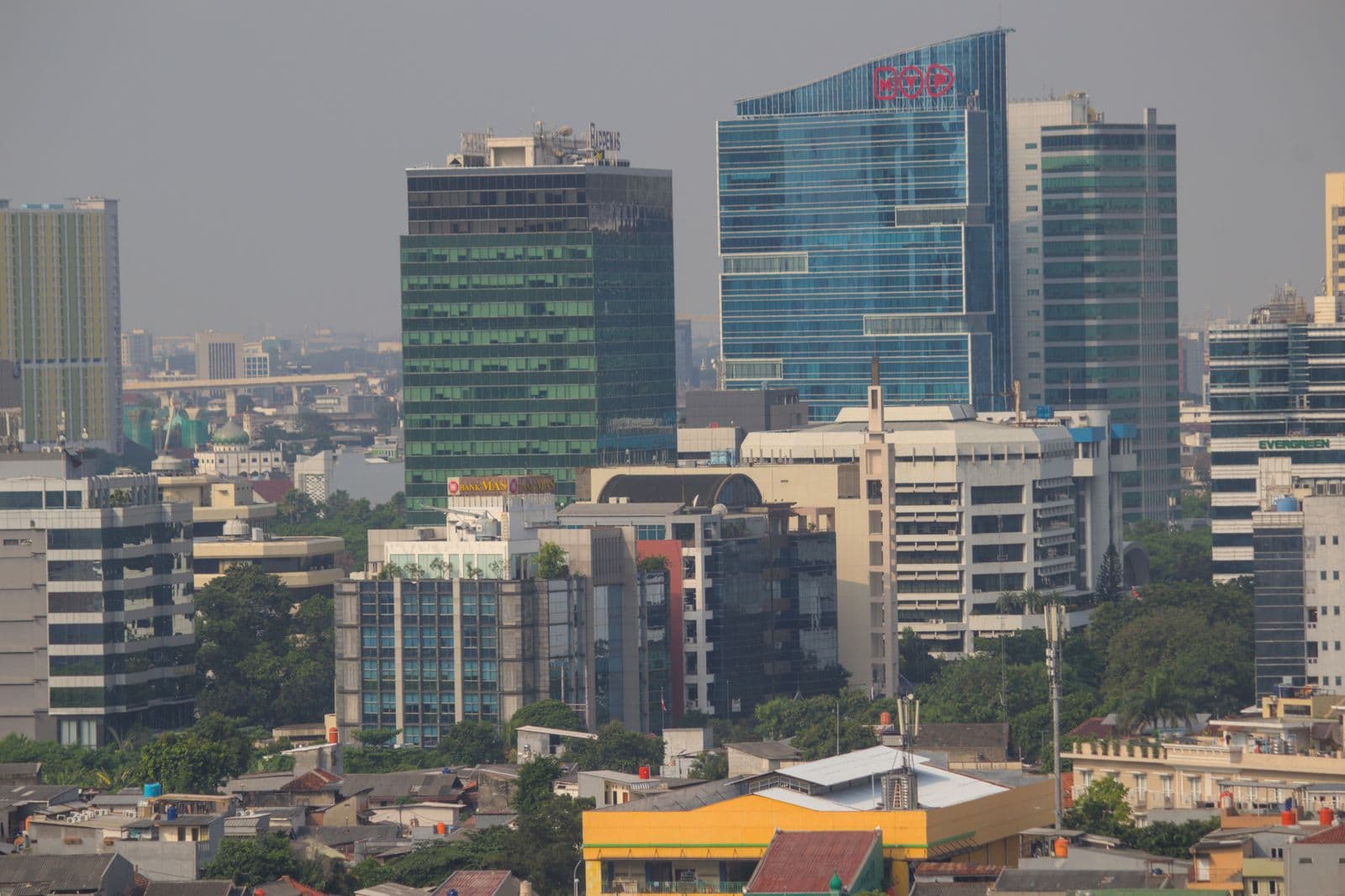 Jakarta business district skyline
