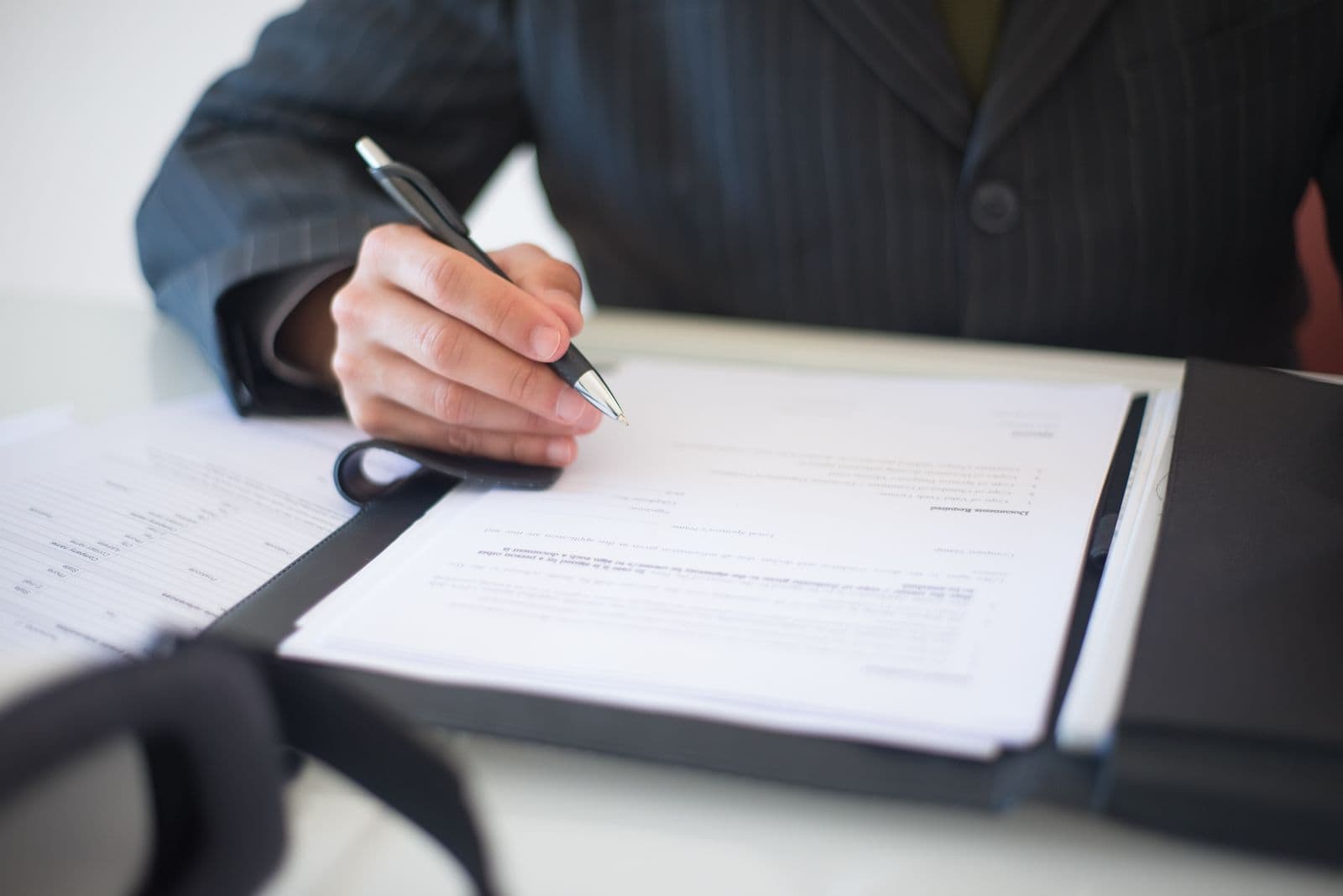 Signing a property document