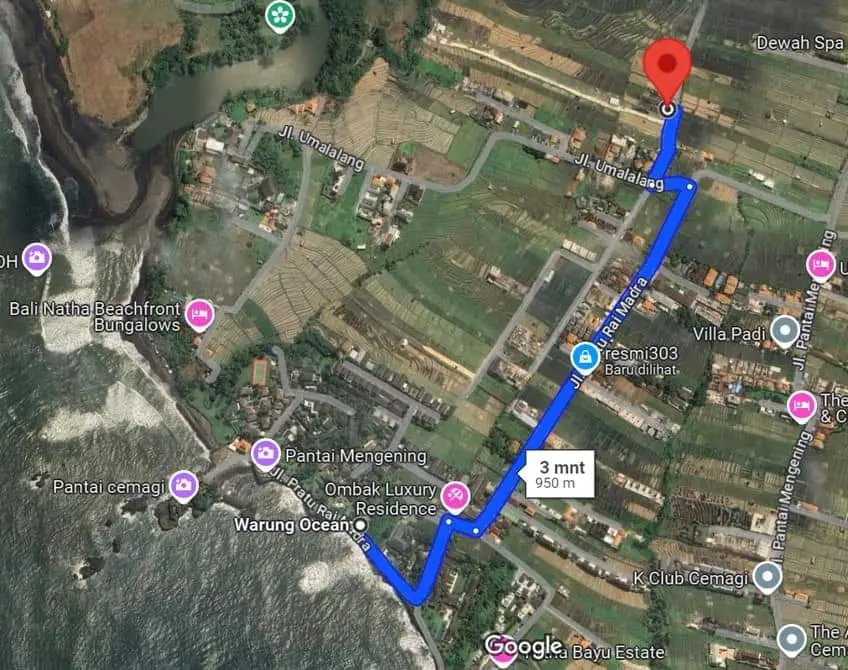 Cemagi Land For Lease Direct To Owner