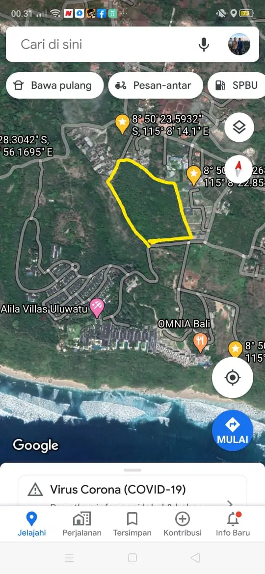 Premium Full Ocean View Land For Sale In Pecatu Bali
